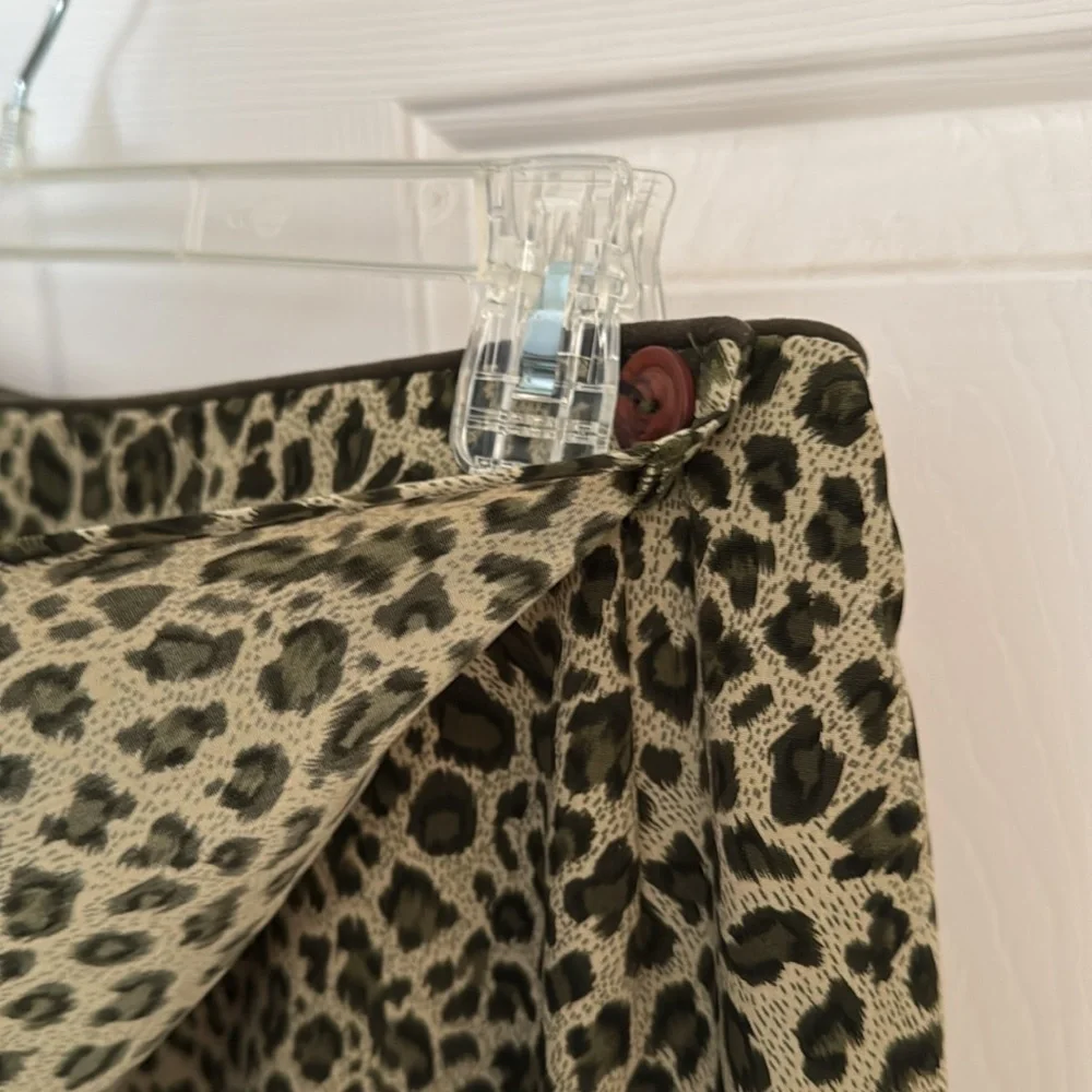 NWT SZ 16 Leopard Print Wrap Women's Skirt Worthington - Picture 3 of 5